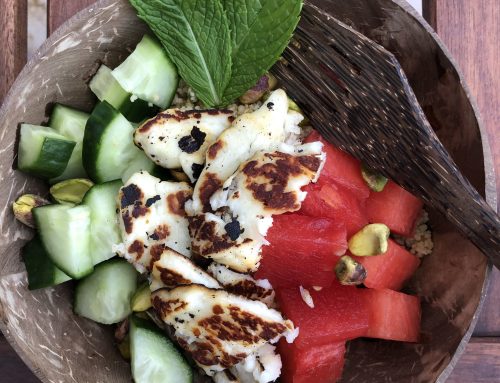 Watermelon and Halloumi summer salad